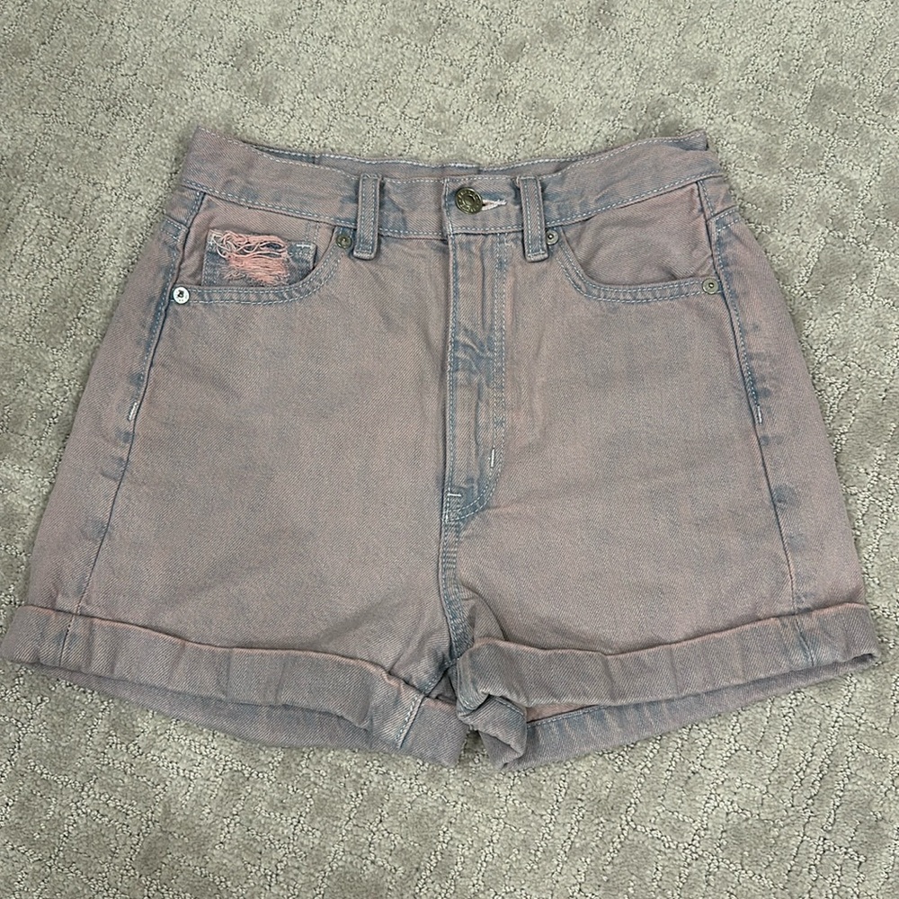 American Eagle Cuffed Denim Mom Short, Size 00